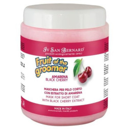 Iv San Bernard Fruit of the Grommer Black Cherry Восстанавливающая маска для короткой шерсти с протеинами шелка 1 л