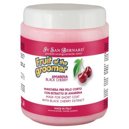 Iv San Bernard Fruit of the Grommer Black Cherry Восстанавливающая маска для короткой шерсти с протеинами шелка 1 л