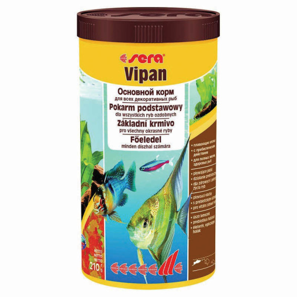 Sera Vipan Корм для рыб основной в хлопьях - 210 г