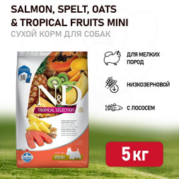 Farmina N&amp;amp;D Dog Tropical Selection Salmon Adult Mini сухой корм для взрослых собак мелких пород, с лососем - 5 кг