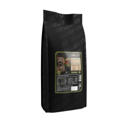 LEO&amp;amp;LUCY сухой холистик корм для взрослых собак средних пород с ягненкоми травами - 12 кг