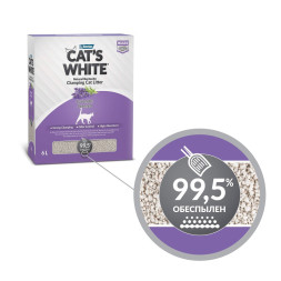 Cats White BOX Lavender наполнитель комкующийся с ароматом лаванды - 10 л
