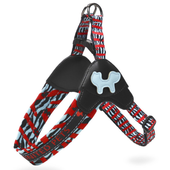 United Pets Complete me шлейка для собак, XXL 60 x 53-71 см, красная зебра