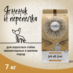 CRAFTIA NATURA сухой корм для взрослых собак миниатюрных и мелких пород с ягненком и перепелкой - 7 кг