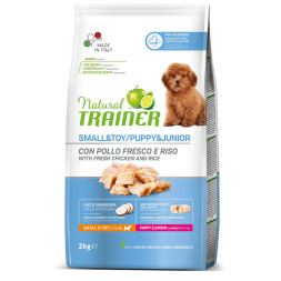 Trainer Natural Small and Toy Puppy and Junior сухой корм для щенков и юниоров мелких и миниатюрных пород с курицей и индейкой - 2 кг