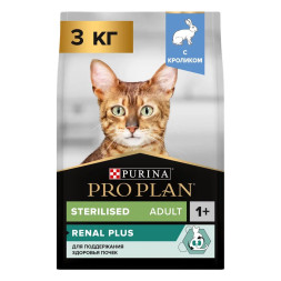 Pro Plan Cat Adult Sterilised сухой корм для стерилизованных кошек с кроликом - 3 кг