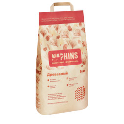 NAPKINS древесный наполнитель для кошачьего туалета - 11,14 л (6 кг)