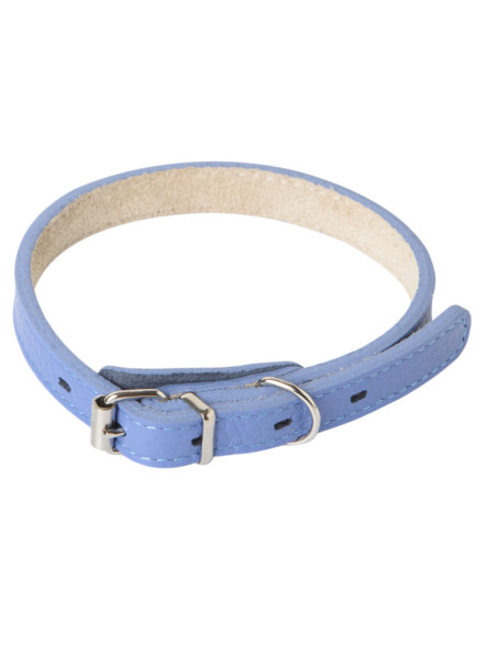 Mr.Kranch ошейник для собак, из натуральной кожи, прямой, 20-25 см, васильковый