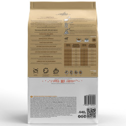 CRAFTIA NATURA сухой корм для взрослых собак миниатюрных и мелких пород с ягненком и перепелкой - 640 г