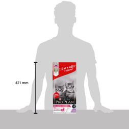 Сухой корм Pro Plan® для котят с чувствительным пищеварением, с высоким содержанием индейки, 1,5 кг + 400 г в подарок