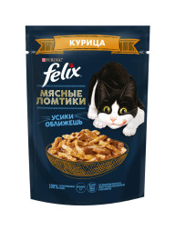 Паучи Felix Мясные ломтики для взрослых кошек с курицей в соусе - 75 г х 26 шт