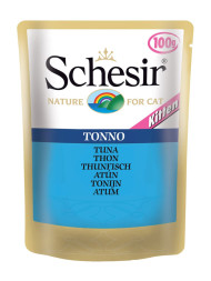 Schesir Kitten влажный корм для котят с тунцом в паучах - 100 г х 20 шт