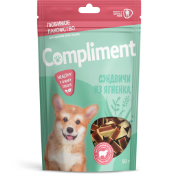 Compliment лакомство для щенков Сэндвичи из мяса ягненка - 50 г