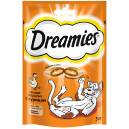 Dreamies лакомство для кошек подушечки с курицей - 30 г
