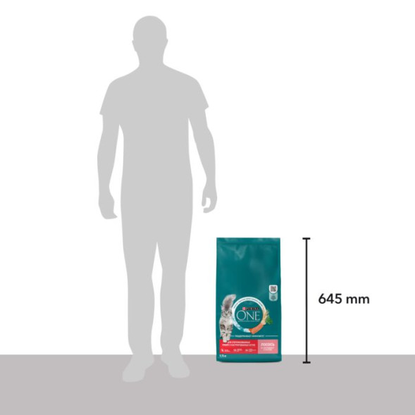 Сухой корм Purina ONE® для стерилизованных кошек и кастрированных котов с лососем 9,75 кг