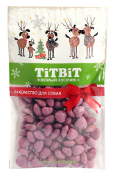 Titbit Новогодняя коллекция лакомство для собак конфеты мясные с черникой - 70 г