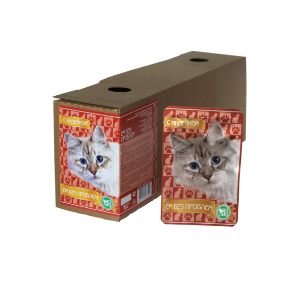 Ем без проблем влажный корм для кошек с индейкой, в паучах - 85 г х 24 шт