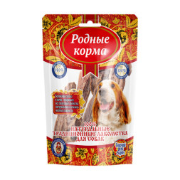Родные Корма Традиционные лакомство для собак вымя говяжье - 60 г