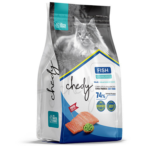 CHEDY Sterilised сухой корм для взрослых стерилизованных кошек с рыбой - 1,5 кг