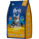 Brit Premium Cat Sterilised сухой корм для взрослых стерилизованных кошек с уткой и курицей - 800 г