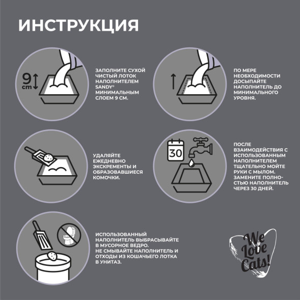 Sandy Active Carbon комкующийся наполнитель с активированным углем -10 кг