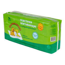 Доброзверики Сухие лапки подстилки впитывающие для животных с суперабсорбентом 60х60 см, 30 шт