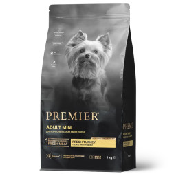 Premier Dog Turkey Adult Mini сухой корм для собак мелких пород, свежее мясо индейки - 1 кг