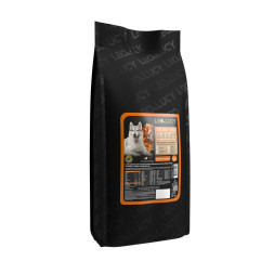 LEO&amp;amp;LUCY сухой холистик корм для взрослых собак средних пород с кроликом и тыквой - 12 кг