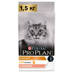 Сухой корм для кошек PRO PLAN® для красоты шерсти и здоровья кожи с лососем, 1.5 кг