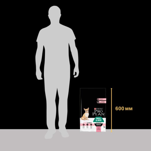 Сухой корм PRO PLAN® для взрослых собак мелких и карликовых пород с чувствительной кожей, с высоким содержанием лосося 7 кг