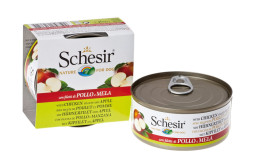 Schesir Dog Adult влажный корм для взрослых собак с цыпленком и яблоком в консервах - 150 г х 10 шт