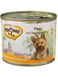 Мнямс влажный корм Рагу по-Ланкаширски для взрослых собак с куриным филе и травами в консервах - 200 г (6 шт в уп)