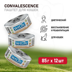 Farmina Vet Life Cat Convalescence влажный корм для взрослых кошек в период восстановления - 85 г (12 шт в уп)
