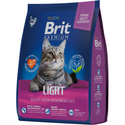 Brit Premium Cat Light сухой корм для кошек с избыточным весом с курицей - 2 кг
