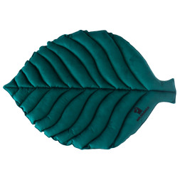 Mr.Kranch лежанка для собак Листочек, средняя двусторонняя с имитацией кожи, 90х65х5 см, зеленая