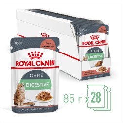 Royal Canin Digestive Care влажный корм для взрослых кошек с чувствительным пищеварением, в паучах, в соусе - 85 г х 28 шт