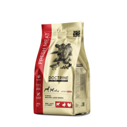 Doctrine сухой корм для щенков средних и крупных пород, с индейкой, говядиной и уткой, со свежим мясом - 800 г