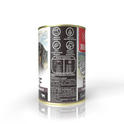 Blitz Sensitive Adult Dog влажный корм для взрослых собак, с говядиной и индейкой, в консервах - 400 г x 24 шт