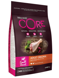 Wellness Core сухой корм для взрослых собак мелких пород с индейкой и курицей 5 кг