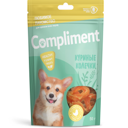 Compliment лакомство для щенков Куриные колечки - 50 г