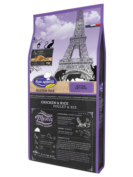 Bon Appetit Cat Kitten сухой корм для котят с курицей и рисом - 400 г