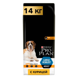Сухой корм PRO PLAN® для взрослых собак крупных пород с мощным телосложением, с высоким содержанием курицы 14 кг