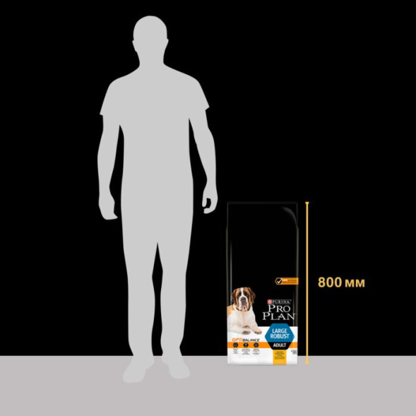 Сухой корм PRO PLAN® для взрослых собак крупных пород с мощным телосложением, с высоким содержанием курицы 14 кг