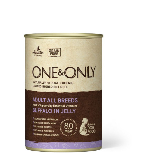 ONE&amp;amp;ONLY Buffalo влажный корм для собак с буйволом в консервах - 400 г