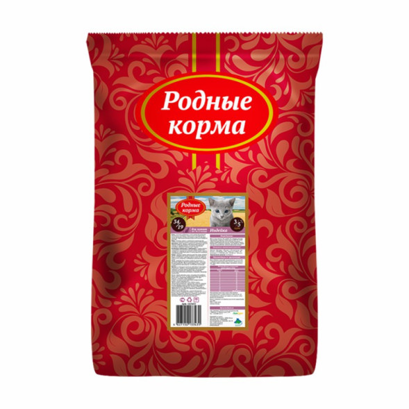 Родные Корма 34/19 сухой корм для котят с индейкой - 2/3 пуда (10 кг)