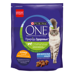 Purina One Природа Здоровья сухой корм для взрослых кошек с курицей - 680 г