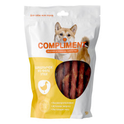 Compliment лакомство для собак всех пород Шашлычок из филе утки - 50 г