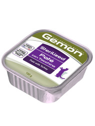 Gemon Cat Sterilised влажный корм для стерилизованных кошек с индейкой в ламистере - 100 г х 32 шт