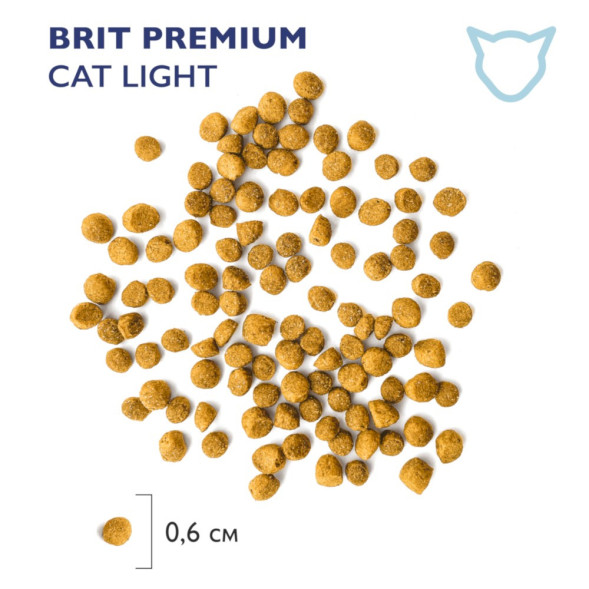 Brit Premium Cat Light сухой корм для кошек с избыточным весом с курицей - 800 г