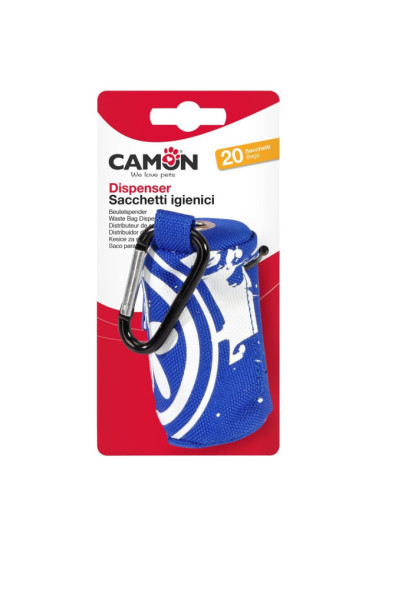 Camon диспенсер для пакетов Оксфорд однотонный с белым рисунком